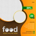 Food Flyer A4 size Vector Template for Social Media Post or promotion Royalty Free Stock Photo