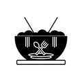 Black solid icon for Food, meal and eatable