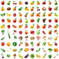 Food. fruit and vegetables icon set