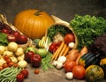 Food and garden fall harvest of friuts and vegatables Royalty Free Stock Photo