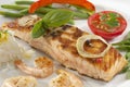 Food - Grilled salmon. Royalty Free Stock Photo