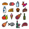 Food grocery icons