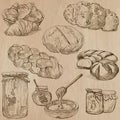 Food - hand drawn vector pack. Royalty Free Stock Photo