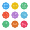 food, health , nutrious , healthy , eps icons set vector