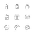 food, health , nutrious , healthy , eps icons set vector Royalty Free Stock Photo