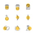 food, health , nutrious , healthy , eps icons set vector