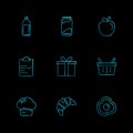 food, health , nutrious , healthy , eps icons set vector Royalty Free Stock Photo