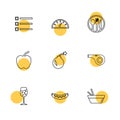 food, health , nutrious , healthy , eps icons set vector