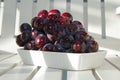 Red seedless grapes,The red grape seeds and galling. Royalty Free Stock Photo