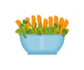 Food, healthy eating. Carrot sticks