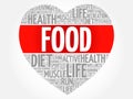 FOOD heart word cloud