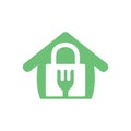 Food home security vector logo design template. Royalty Free Stock Photo