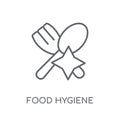 food hygiene linear icon. Modern outline food hygiene logo conce