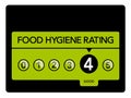 Food Hygiene Rating 4 Royalty Free Stock Photo