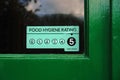 Food Hygiene Rating 5 Royalty Free Stock Photo