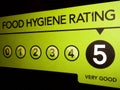 Food Hygiene Rating 5 Royalty Free Stock Photo