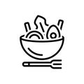 Black line icon for Food, edible and meal