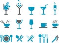 Food icon set Royalty Free Stock Photo