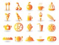 Food Icon Set Royalty Free Stock Photo