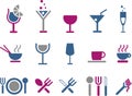 Food icon set Royalty Free Stock Photo