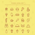 Food icon set. Vector illustration decorative design Royalty Free Stock Photo