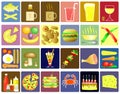 Food icons Royalty Free Stock Photo