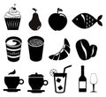 Food icons Royalty Free Stock Photo
