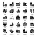 Food Icons Pack Royalty Free Stock Photo