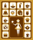 Food icons set Royalty Free Stock Photo