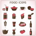 Food icons set