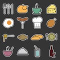 Food icons set Royalty Free Stock Photo