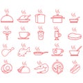 food icons. Vector illustration decorative background design Royalty Free Stock Photo