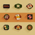 Food Illustration Korean food Vector icon Royalty Free Stock Photo