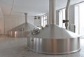 food industry brewery - fermentation tanks and beer brewing plants Royalty Free Stock Photo