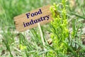 Food industry wooden sign