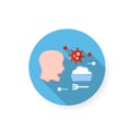 Food infection flat icon