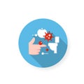 Food infection flat icon