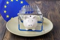 Food inflation in European Union concept Royalty Free Stock Photo