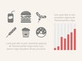 Food Infographic Elements. Royalty Free Stock Photo