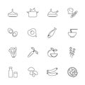 Food and ingredient icons set. Line icon Royalty Free Stock Photo