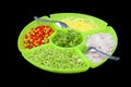 Food ingredients in the big dish,this have clipping path Royalty Free Stock Photo