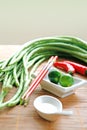 food ingredients of long beans and limes