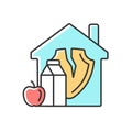 Food insecurity RGB color icon