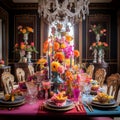 Food-Inspired High-Society Dinner Party in a Grand Mansion