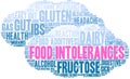 Food Intolerances Word Cloud Royalty Free Stock Photo