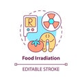 Food irradiation concept icon