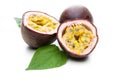 Passion fruits isolated on white background Royalty Free Stock Photo