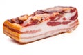 A piece of bacon isolated on white background Royalty Free Stock Photo