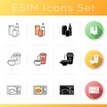 Food items icons set Royalty Free Stock Photo