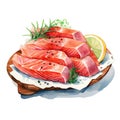 Food_Japanese_Sashimi_Watercolor1_1